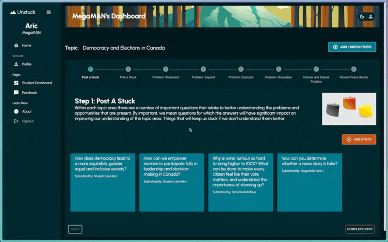 Unstuck Landing Page Screenshot