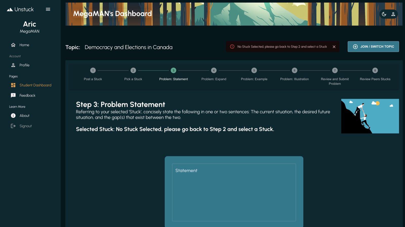 Unstuck Landing Page